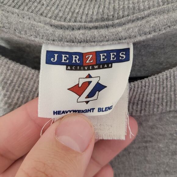 Vintage Bluffton College T Shirt Mens Large Gray Jerzees Long Sleeve Y2K 2000 - Picture 5 of 8